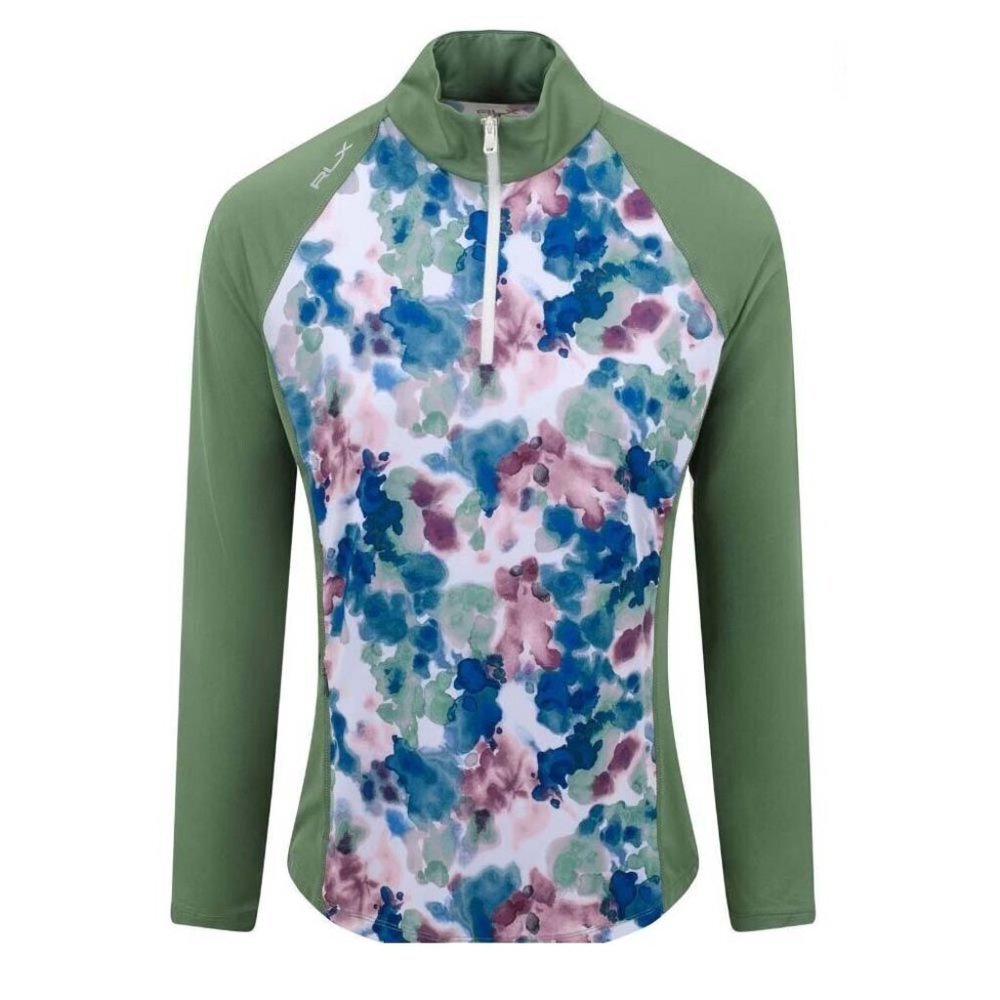 RLX Ralph Lauren Women's Golf 1/4 Zip Pullover Abstract Camo